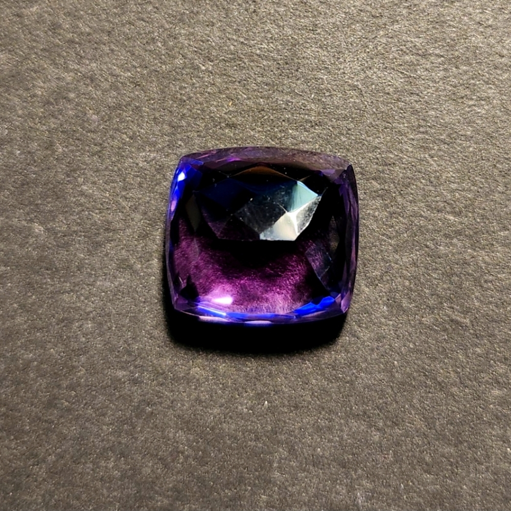Faceted Purple Amethyst 20.08 Carats Cushion Cut